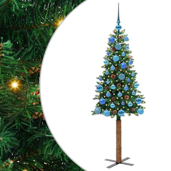 vidaXL Peen j&otilde;ulupuu Roheline 150 cm PVC ja tahke m&auml;nd