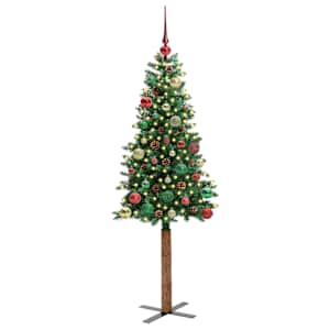 Úzký vánoční stromeček s 150 LED diodami Zelená 150 cm - obrázek 3