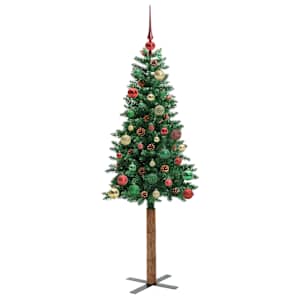 Úzký vánoční stromeček s 150 LED diodami Zelená 150 cm - obrázek 6