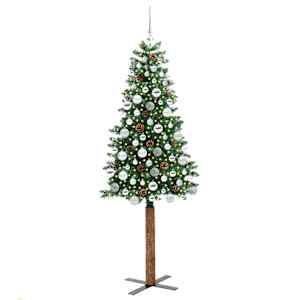 Úzký vánoční stromeček s 300 LED diodami Zelená 180 cm - obrázek 3