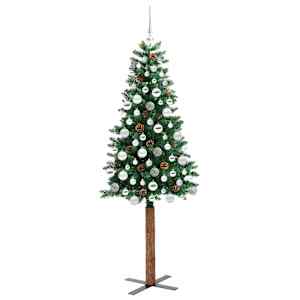 Úzký vánoční stromeček s 300 LED diodami Zelená 180 cm - obrázek 4