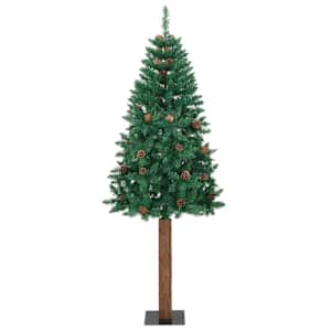 Úzký vánoční stromeček s 300 LED diodami Zelená 210 cm - obrázek 2