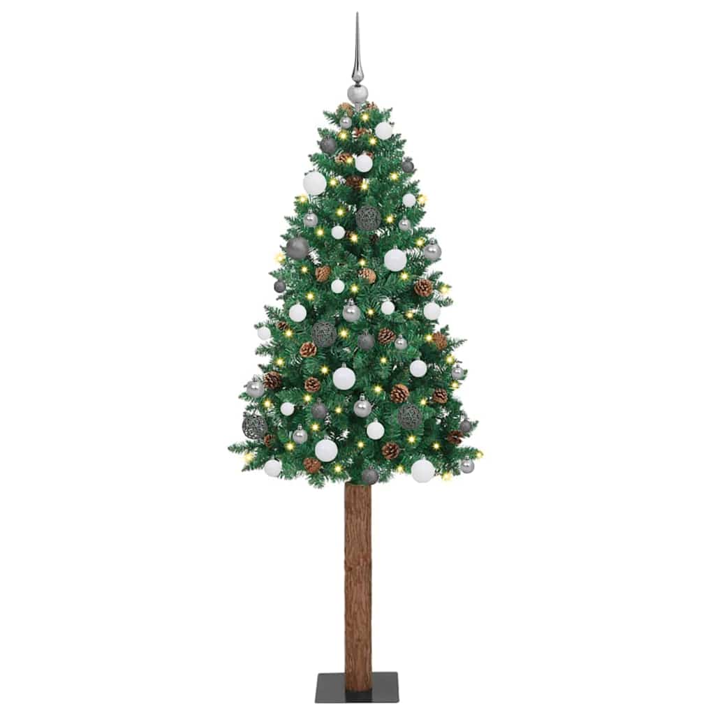 Sapin de Noël mince Vert 77 x 77 x 210 cm PVC