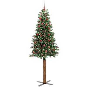 Úzký vánoční stromeček s 300 LED diodami Zelená 210 cm - obrázek 2