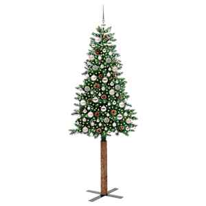Úzký vánoční stromeček s 300 LED diodami Zelená 210 cm - obrázek 3