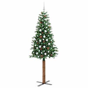 Úzký vánoční stromeček s 300 LED diodami Zelená 210 cm - obrázek 3