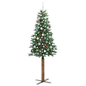 Úzký vánoční stromeček s 300 LED diodami Zelená 210 cm - obrázek 3