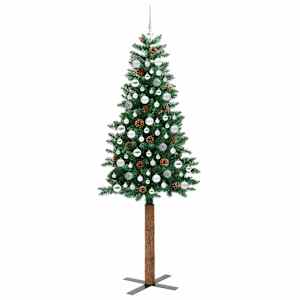 Úzký vánoční stromeček s 300 LED diodami Zelená 210 cm - obrázek 4