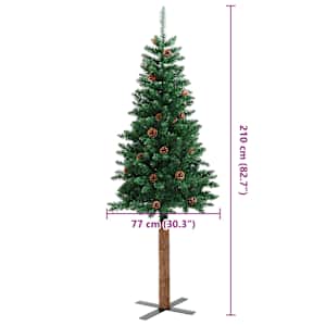 Úzký vánoční stromeček s 300 LED diodami Zelená 210 cm - obrázek 14