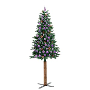 Úzký vánoční stromeček s 300 LED diodami Zelená 210 cm - obrázek 4