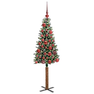 Úzký vánoční stromeček s 150 LED diodami Zelená 150 cm - obrázek 3