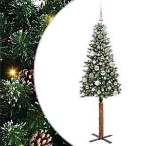 Ožja jelka med 150 LED Zelena 150 cm PVC in trden bor