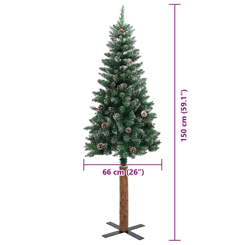 Úzký vánoční stromeček s 150 LED diodami Zelená 150 cm - obrázek 14