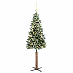Úzký vánoční stromeček s 150 LED diodami Zelená 150 cm - obrázek 3