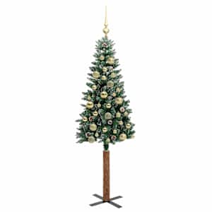 Úzký vánoční stromeček s 150 LED diodami Zelená 150 cm - obrázek 4