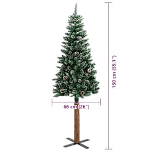 Úzký vánoční stromeček s 150 LED diodami Zelená 150 cm - obrázek 14