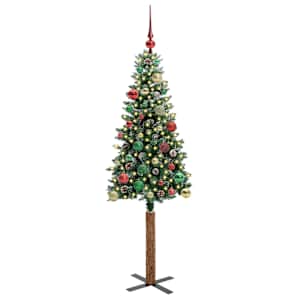 Úzký vánoční stromeček s 150 LED diodami Zelená 150 cm - obrázek 3