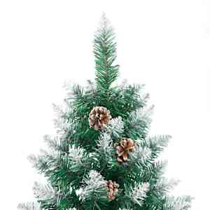 Úzký vánoční stromeček s 300 LED diodami Zelená 180 cm - obrázek 4