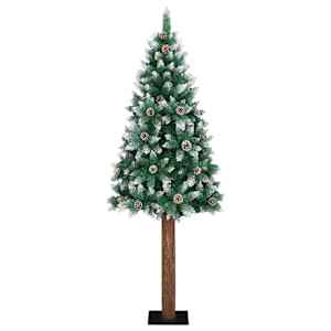 Úzký vánoční stromeček s 300 LED diodami Zelená 180 cm - obrázek 2