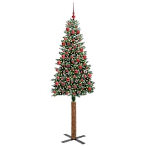 Úzký vánoční stromeček s 300 LED diodami Zelená 180 cm - obrázek 2
