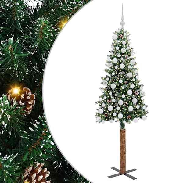 vidaXL Peen j&otilde;ulupuu Roheline 180 cm PVC ja tahke m&auml;nd