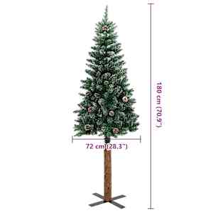 Úzký vánoční stromeček Zelená 180 cm - obrázek 14