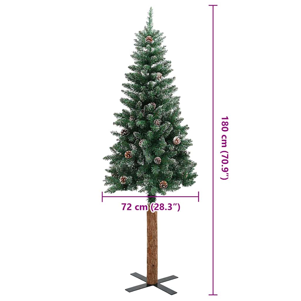 Úzký vánoční stromeček s 300 LED diodami Zelená 180 cm - obrázek 14