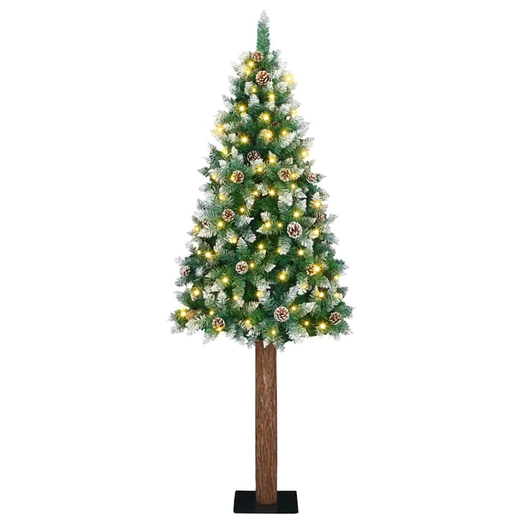 Arbre de Noël fin avec 300 LED Vert 210 cm PVC
