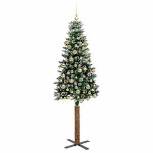 Úzký vánoční stromeček s 300 LED diodami Zelená 210 cm - obrázek 4