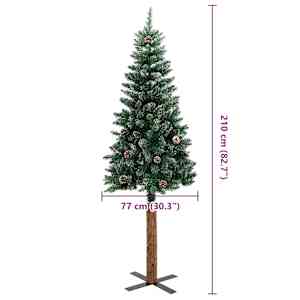 Úzký vánoční stromeček s 300 LED diodami Zelená 210 cm - obrázek 14