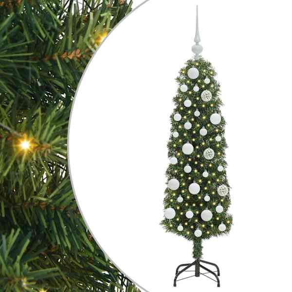 vidaXL Tehisj&otilde;ulupuu Roheline 120 cm PVC, teras ja plastik
