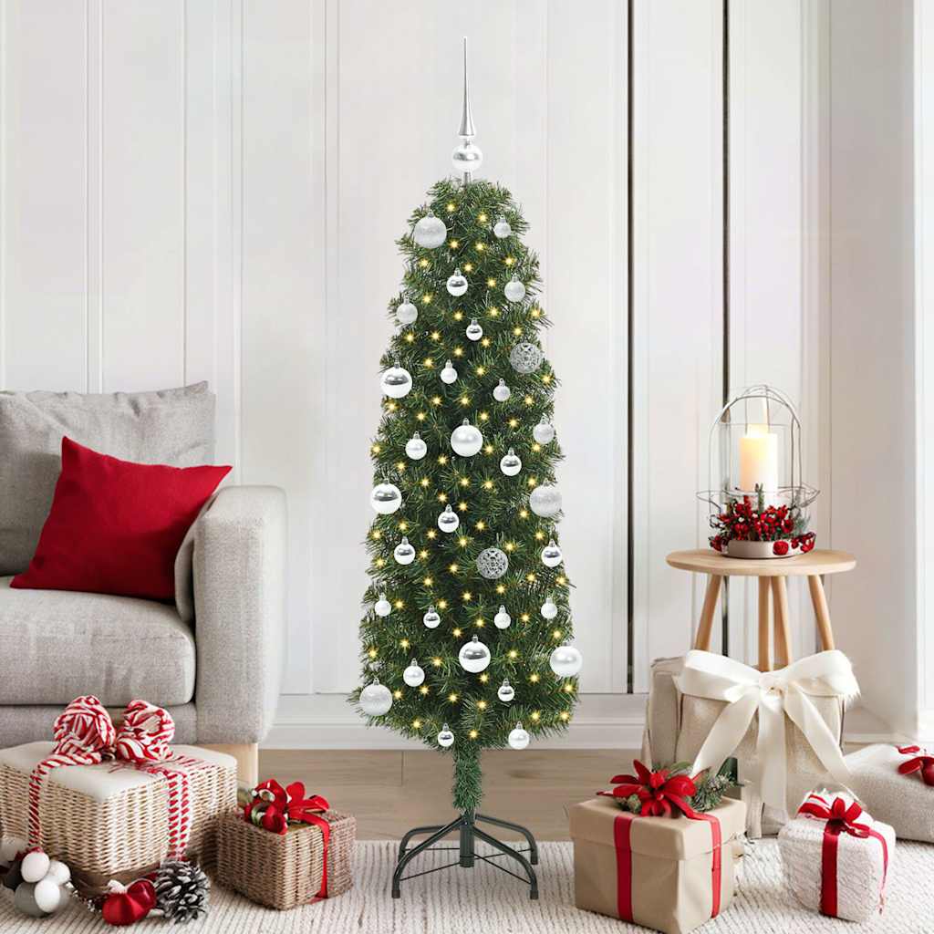 Sapin de Noël artificiel Vert 150 cm PVC et acier et plastique