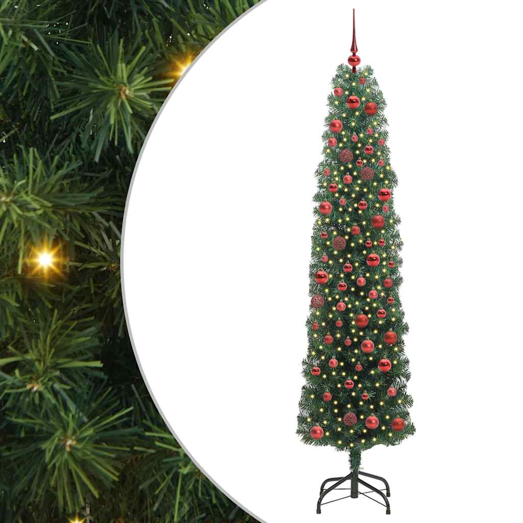 Sapin de Noël artificiel Vert 180 cm PVC et acier et plastique