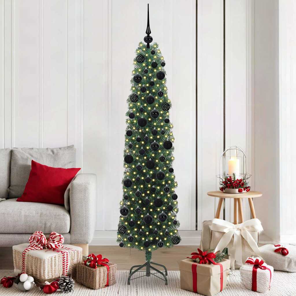 Sapin de Noël artificiel Vert 180 cm PVC et acier et plastique