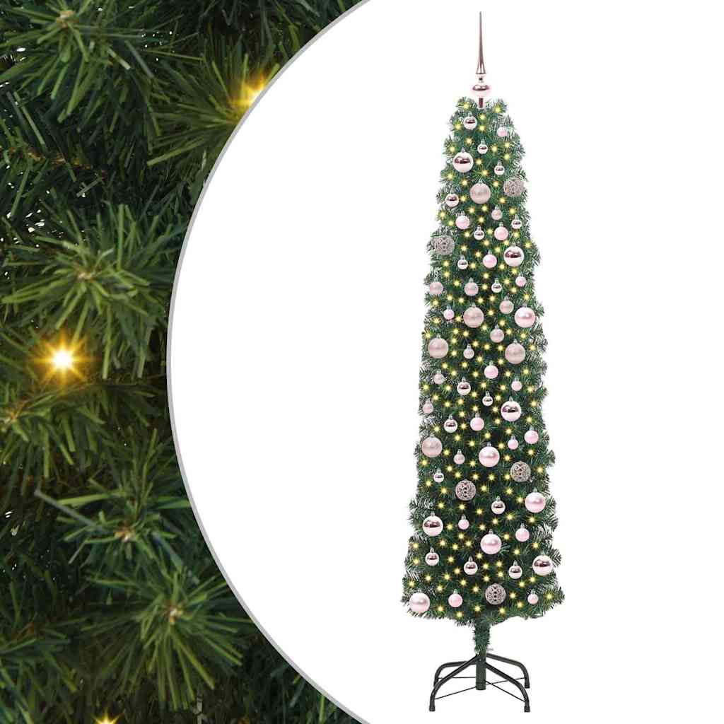 Sapin de Noël artificiel Vert 180 cm PVC et acier et plastique