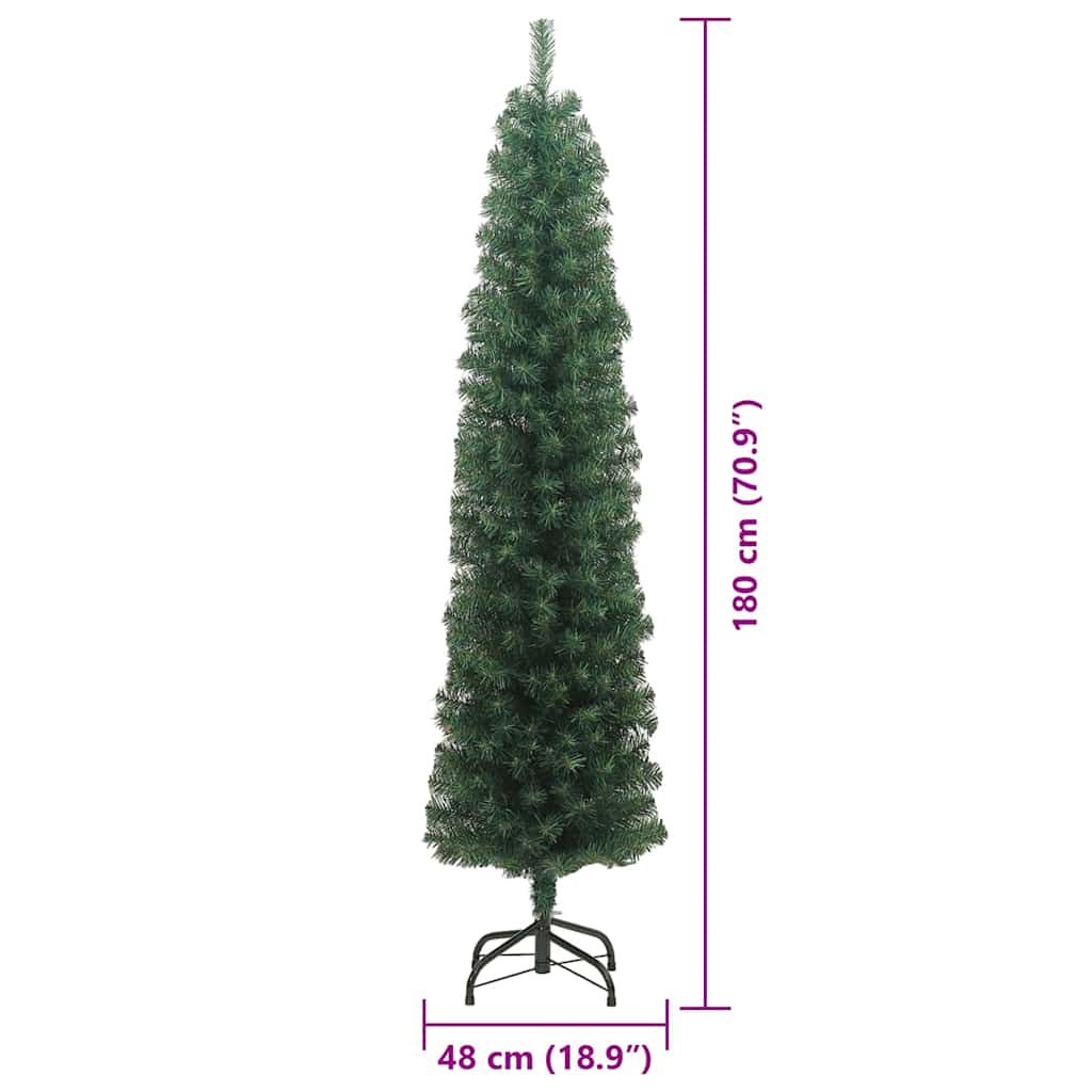 Umělý vánoční stromeček Zelená 180 cm PVC, ocel a plast - obrázek 14