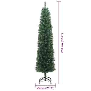 Umělý vánoční stromeček Zelená 210 cm PVC, ocel a plast - obrázek 15