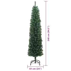 Umělý vánoční stromeček Zelená 240 cm PVC, ocel a plast - obrázek 14