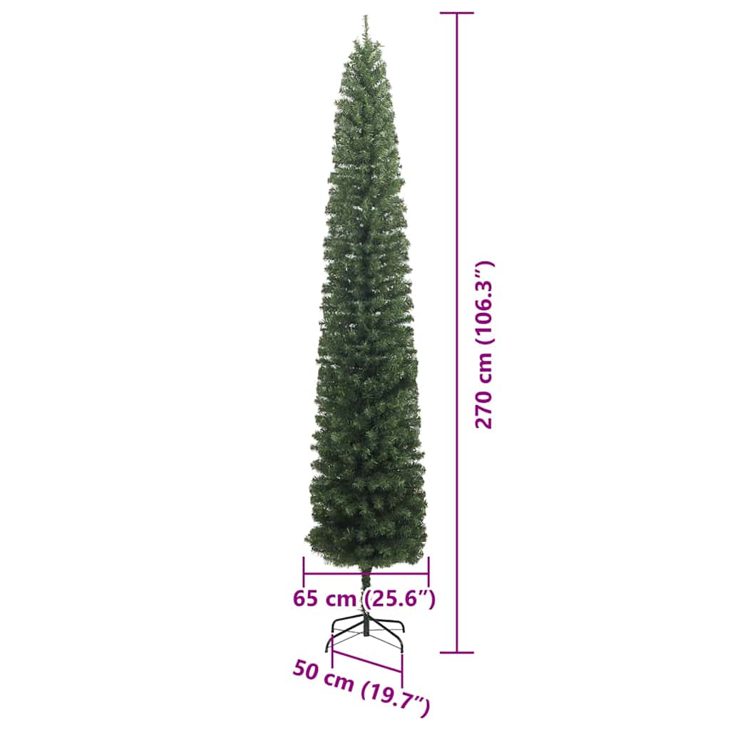 Umělý vánoční stromeček Zelená 270 cm PVC, ocel a plast - obrázek 15