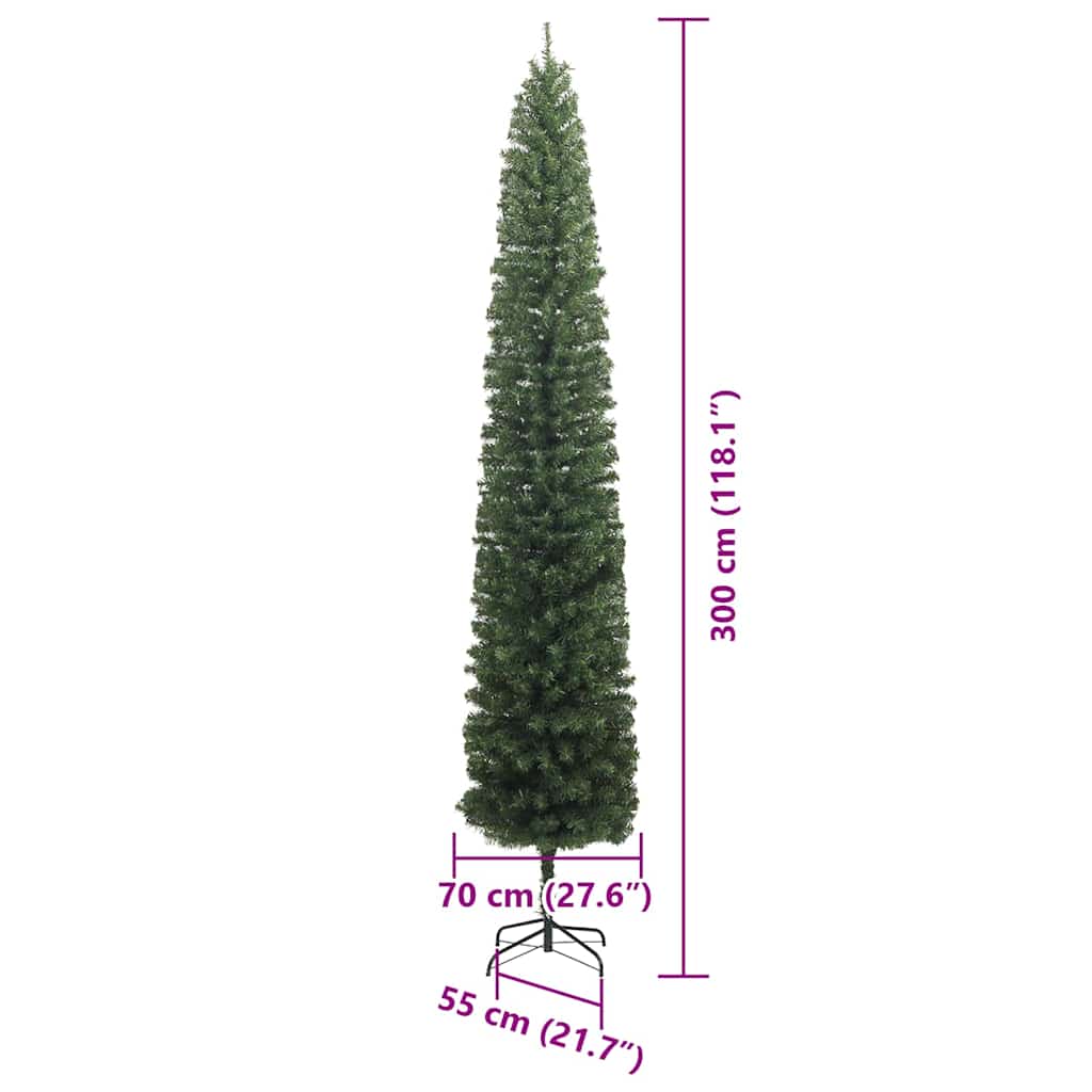 Umělý vánoční stromeček Zelená 300 cm PVC, ocel a plast - obrázek 15