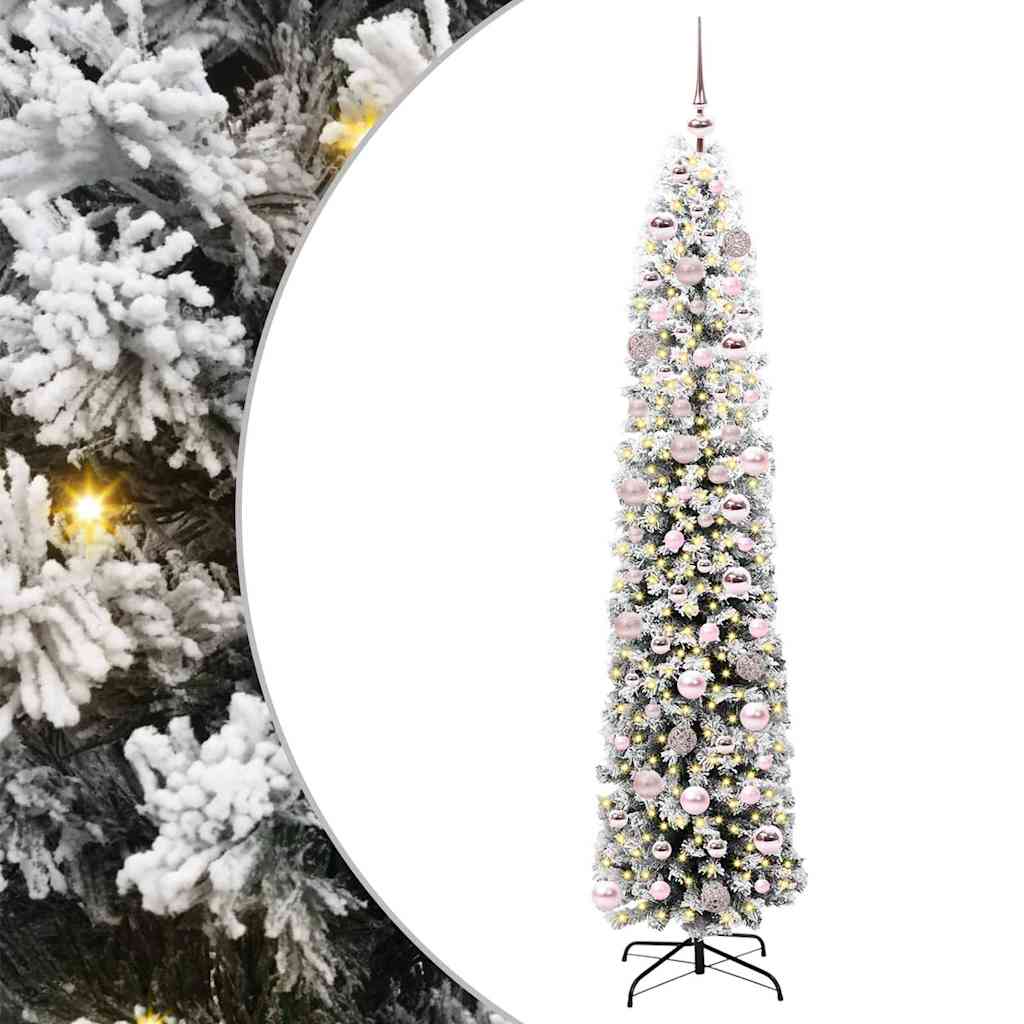 vidaXL Künstlicher Weihnachtsbaum mit 300 LEDs mit Ständer Grün 180 cm