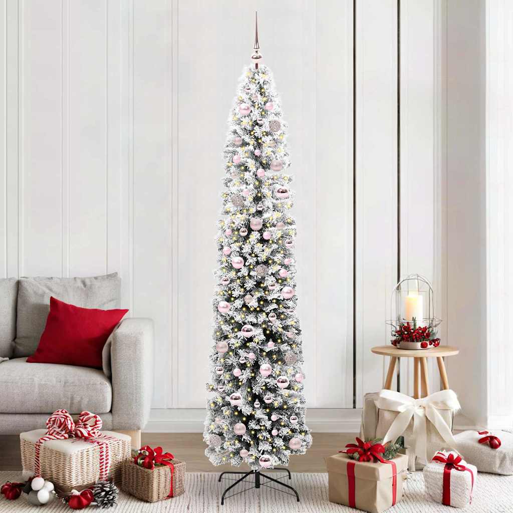 Sapin de Noël artificiel Vert 210 cm PVC et acier et plastique