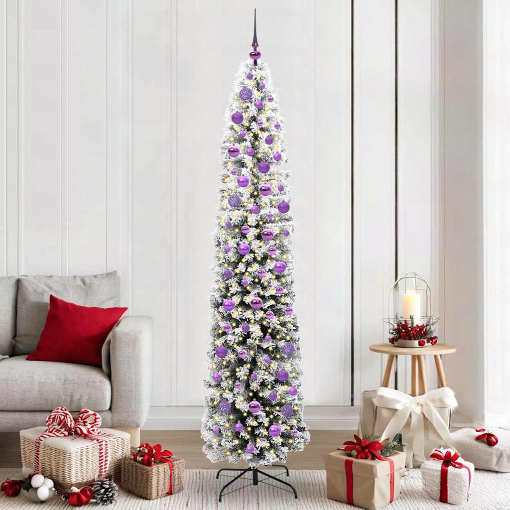 vidaXL Künstlicher Weihnachtsbaum mit 300 LEDs mit Ständer Grün 210 cm