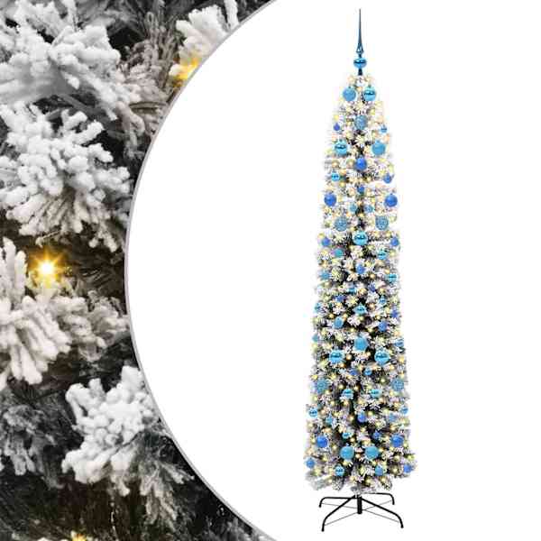 vidaXL Tehisj&otilde;ulupuu Roheline 210 cm PVC, teras ja plastik