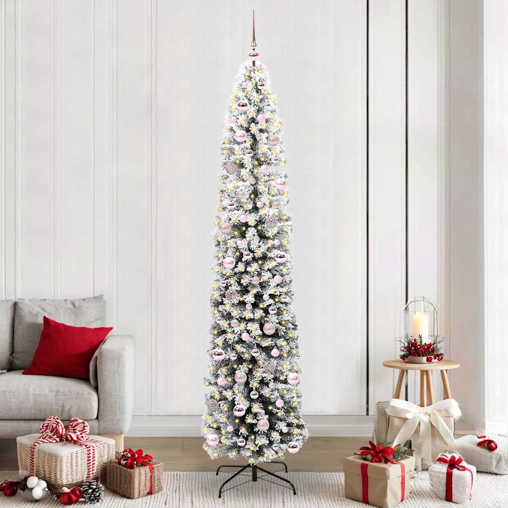 vidaXL Künstlicher Weihnachtsbaum mit 300 LEDs mit Ständer Grün 240 cm