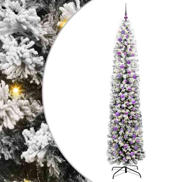 vidaXL Tehisj&otilde;ulupuu Roheline 240 cm PVC, teras ja plastik