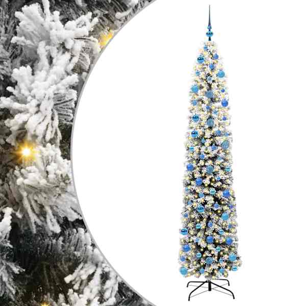 vidaXL Tehisj&otilde;ulupuu Roheline 240 cm PVC, teras ja plastik