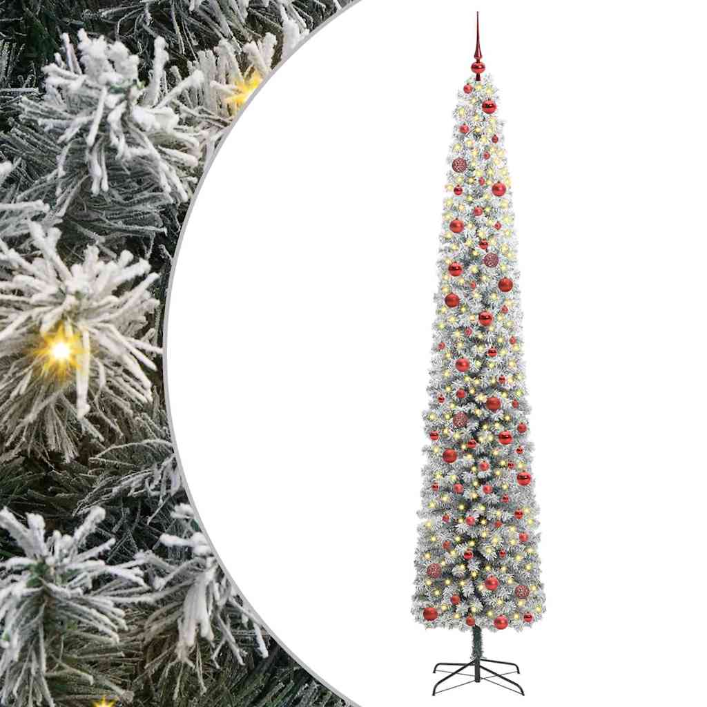 vidaXL Künstlicher Weihnachtsbaum mit 300 LEDs mit Ständer Grün 270 cm
