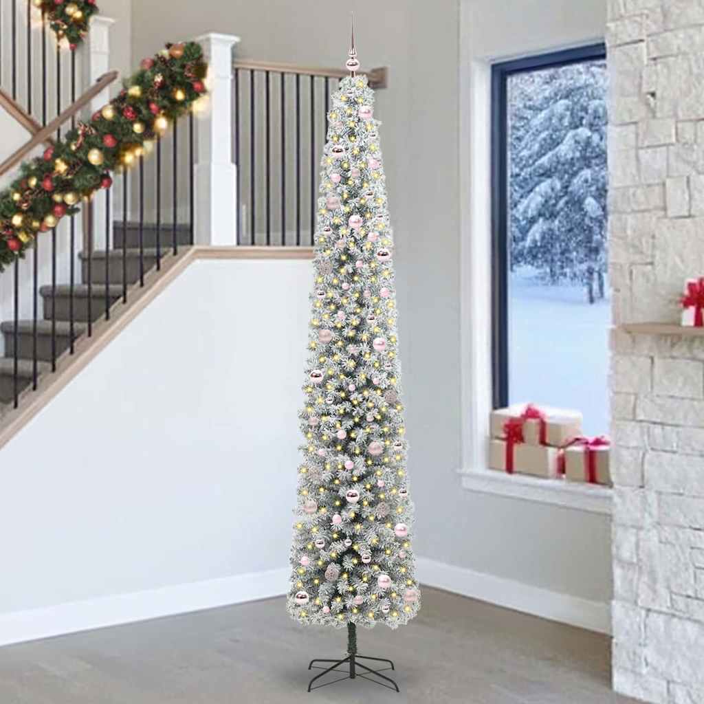 vidaXL Künstlicher Weihnachtsbaum mit 300 LEDs mit Ständer Grün 270 cm