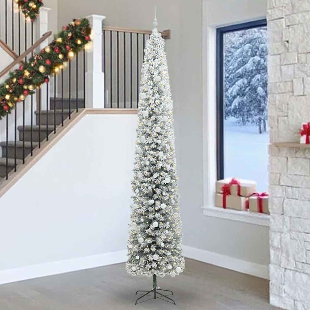 vidaXL Künstlicher Weihnachtsbaum mit 300 LEDs mit Ständer Grün 270 cm